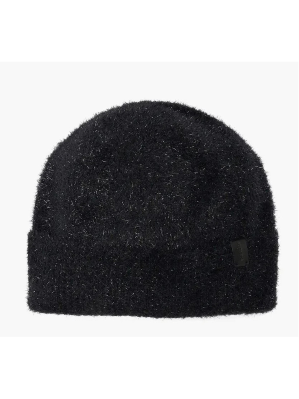 AllSaints Metallic Bling Eyelash Knit Beanie Hat One Size BLACK Shimmer NEW NWT